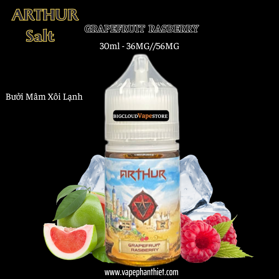 Arthur Salt 30ml 36MG-56MG Bưởi Mâm Xôi Lạnh 